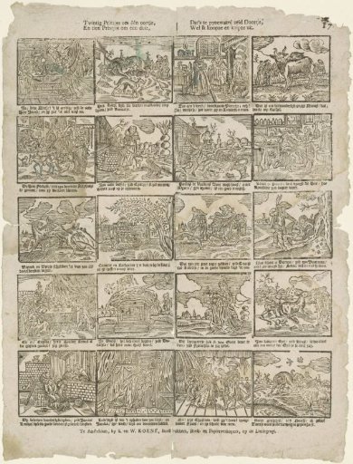 Twenty prints for one oort, / And ten prints for one duit, / That's too expensive, said Doortje, / Well, I'll buy them and cut them out