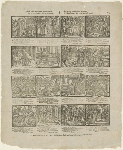 Here, dear children, I have once, / For you something fine, something extraordinary, / If you study this print, / I am sure you will learn something from it