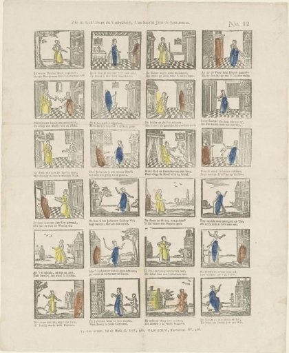 See in this print the merriment of Saartje Jansz, the kitchen maid