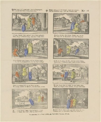 Children! Learn in early youth, learn from doll's play, / What must be useful to you in a better station, / Virtue, can you learn from children's play with pleasure, / Even the very smallest beginning teaches a woman's task