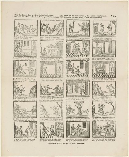 This Bible print can show you, O youth! while playing, / How God in the Old Covenant already dwells among His people, / But those who despise His word prepare the heaviest punishment, / So revere His word and show obedience