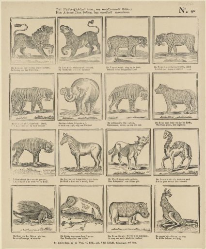 See Children in This Print, a Number of Strange Animals, / Their Origin, Their Existence, Their Cruelty and Manners