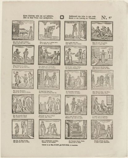 Come, children! wish to spend your time, / See in this print many delights, / Let each consider their own matter. / Serve as instruction and entertainment for you