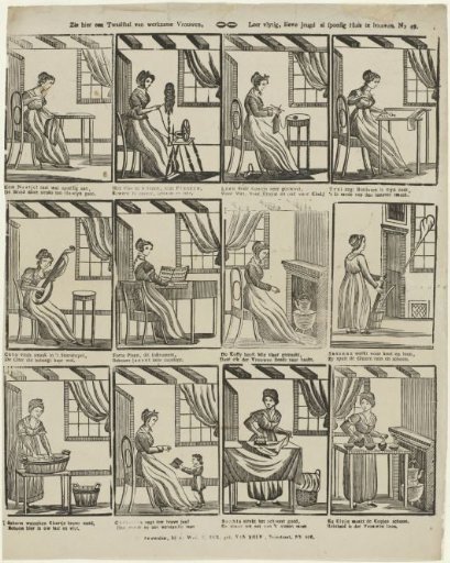 Behold here a dozen of industrious women, - Learn diligently, dear youth, to keep house soon