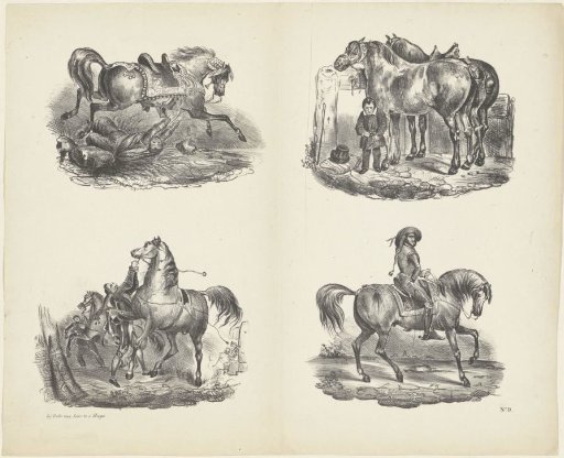 Horses in various poses