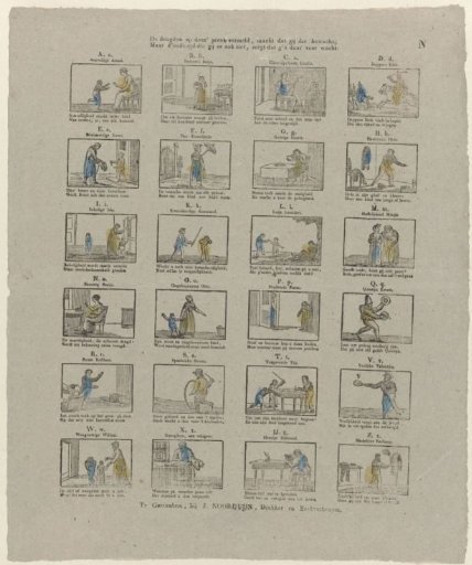 The virtues mentioned in this print, make you practice them; / But the vices you also see here, ensure you beware of them