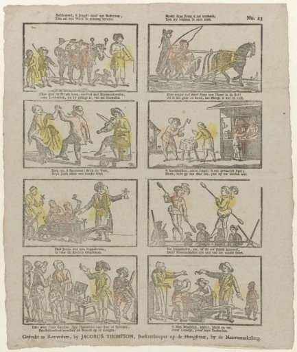 Consider, O youth! these eight actions, / Then our work will remain in esteem; / May this print afford you pleasure, / We are satisfied in our undertaking