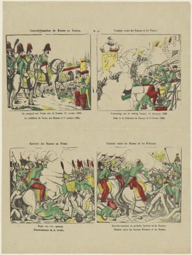Battle between the Russians and Turks / Combat entre les Russes et les Turcs / Battle of the Russians and Poles / Combat entre les Russes et les Polonais