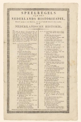 Rules of play for the board game: New Historical Game of the Netherlands