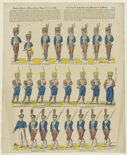 Austrian, Bavarian and Russian infantry / Infanterie Autrichienne, Bavaroise et Russe