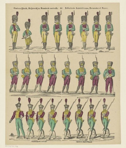 Austrian, Bavarian and Russian infantry / Infanterie Autrichienne, Bavaroise et Russe