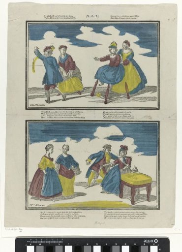 The vanity of the world's pleasures, / Here depicted with card castles / Les cartes en chateaux assemblées / Sont bien l´image de la vanité
