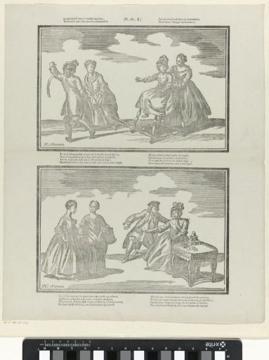 The vanity of the world's pleasures, / Here depicted with card castles / Les cartes en chateaux assemblées / Sont bien l´image de la vanité
