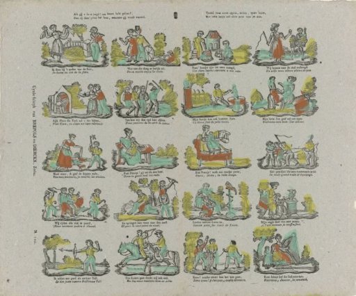 If you, O dear youth, have learned your lessons, / Then let this print be the reward with which you are honored / Que vous aurez appris, enfants, votre leçon / Que cette image soit alors pour vous un don