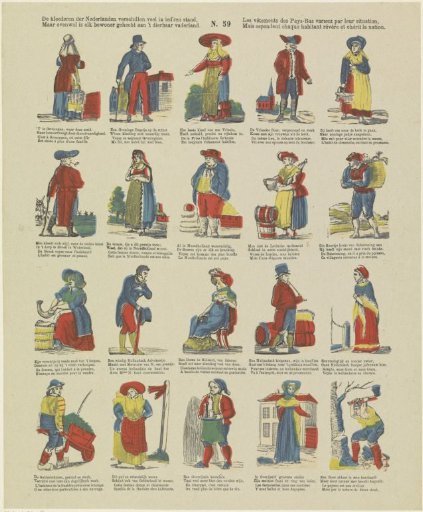 The Clothing of the Netherlands Varies Much in Every Estate, / But Nevertheless Every Inhabitant Is Attached to the Dear Fatherland / The Clothes of the Netherlands Vary by Their Condition, / But However Each Inhabitant Reveres and Cherishes the Nation