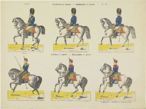 Gendarmes à cheval / Gendarmen te paard / Cavalry artillery / Mounted gunners