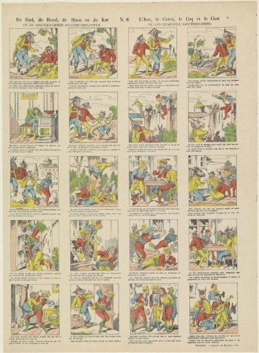 The Donkey, the Dog, the Rooster, and the Cat / Or the Town Musicians of Amsterdam / L'ane, le chien, le coq et le chat / Ou les musiciens Amsterdammois