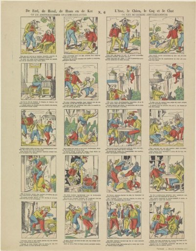The Donkey, the Dog, the Rooster, and the Cat / Or the Town Musicians of Amsterdam / L'ane, le chien, le coq et le chat / Ou les musiciens Amsterdammois