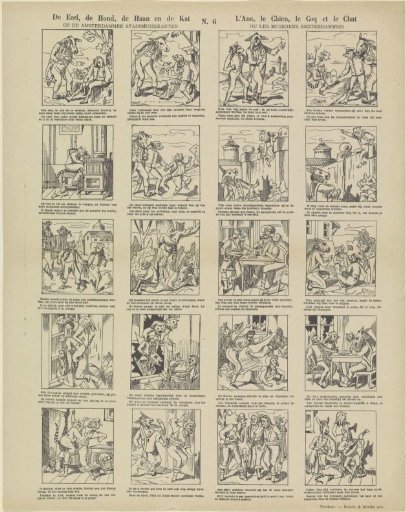 The Donkey, the Dog, the Rooster, and the Cat / Or the Town Musicians of Amsterdam / L'ane, le chien, le coq et le chat / Ou les musiciens Amsterdammois