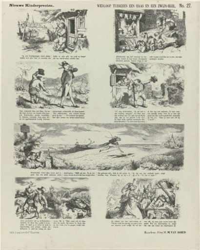 Race between a hare and a hedgehog