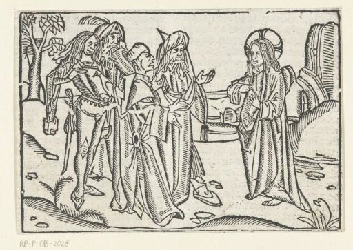 Christ speaking with Jews