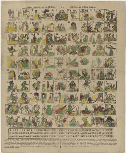 Lottery of small figurines / Loterie aux petites images
