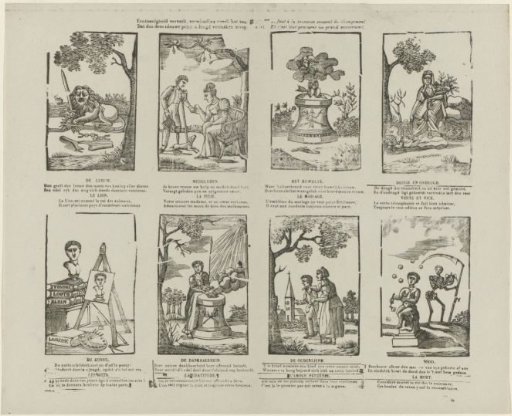 Monotony bores, variety pleases the eye. / May this new print thus amuse your Youth. / Il faut à la jeunesse souvent du changement / Et c'est leur procurer un grand amusement