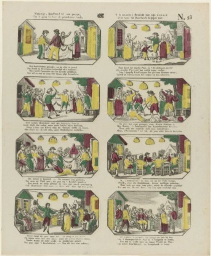 Delight, Children! For a while, / At what the art of print offers you here; / It is Kloris's wedding with his Roosje / Who knows not this Dutch comedy