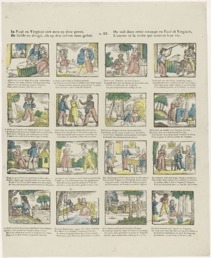 In Paul and Virginia one sees on this print, / Love and virtue, grafted onto the same stock / On voit dans cette estampe en Paul et Virginie, / L'amour et la vertu qui unirent leur vie