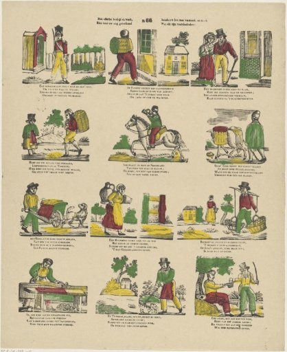 See all kinds of work and labor, / Here drawn before your eyes / Contemplate with pleasure, and with / What each counts as his advantage