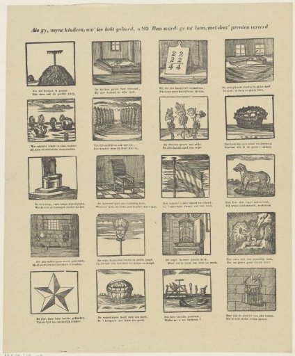 If you, my children, have learned your lesson, / Then you will be rewarded with these prints