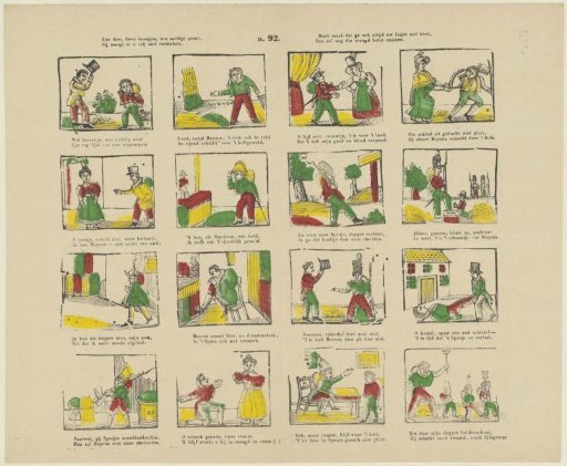 See here, dear little boys, a pretty print, / You may freely amuse yourselves with it, / But make sure you always know your lessons well, / Then that joy will taste even better