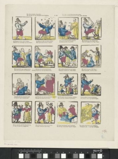 As at the fair, in a tent, / You also see here Jan Klaassen's farce prove, / Therefore read, o youth! the explanation of this print, / To your instruction it was written here below