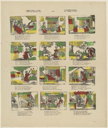 Little Red Riding Hood, children! known to you, / Is, upon renewal, now / Presented to you in this print, / According to the motto of the ans