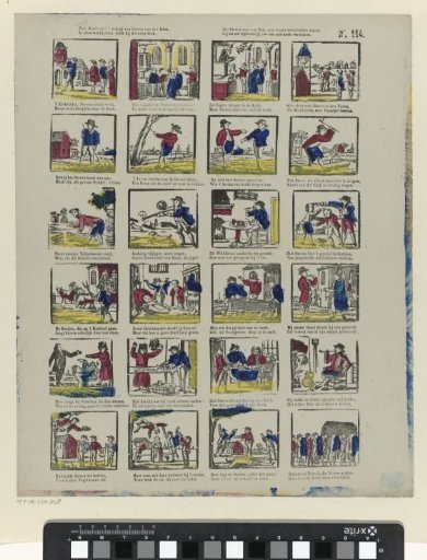 Behold, children! The deeds of Steven van der Klok, / In everything he does, he is equally busy / This Steven was a man, with whose various matters, / You can amuse and entertain yourself in your leisure time