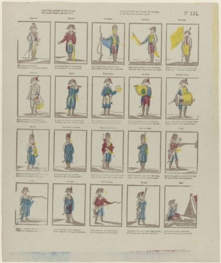 This print shows you, dear youth, / A number of heroes who, with joy, / And heroic courage, give their lives, / Money and the honor of the country to the best