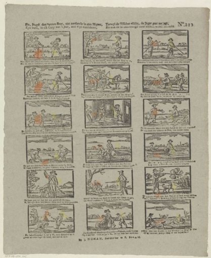 See, youth! the diligent farmer, not hesitating in his duties, / Performing his work, in every season of the year, with diligence, / While the fisherman fishes, the hunter goes hunting, / And winter joy is enjoyed by others
