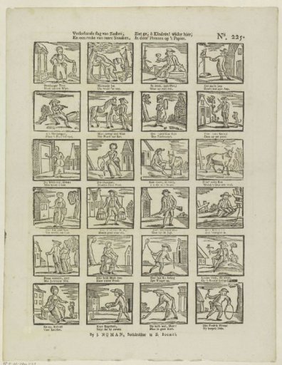 Various sorts of things, / And a series of strange snakes, / See, oh children! here again, / In these prints on paper