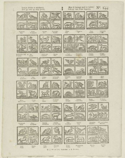 Some animals you know, / Do you also see them on this print; / But to learn their nature, / You will desire a print