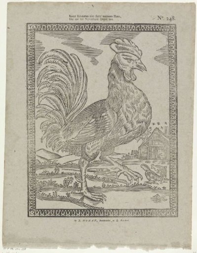 Come children, see this active rooster, / Which urges you to industry