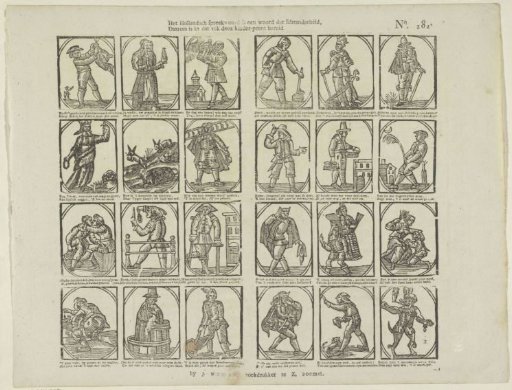 The Dutch proverb is a word of wisdom, / Therefore in that section this children's print is prepared
