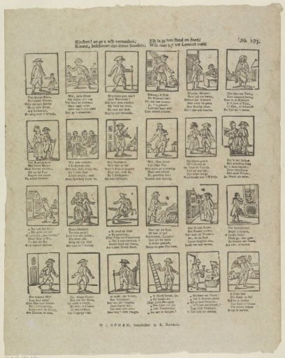 Children! if you wish to amuse yourselves, / Come, then contemplate these figures, / Each in his station and conduct; / Let your love of reading be added to that