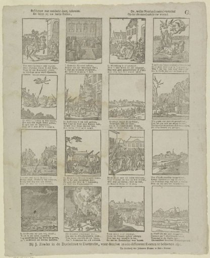 Behold with attention these scenes, / And let them delight your heart, / Which display the courage of the Netherlands, / So that this courage may also dwell within you