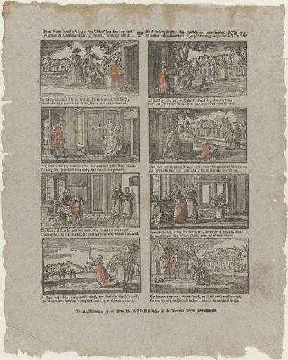 This print shows you the beginning of man's station on earth, / When childhood already bears a thousand sorrows. / And the parental care, [(...)] strength more guard, / Wish through obedience, oh youth! to repay that care