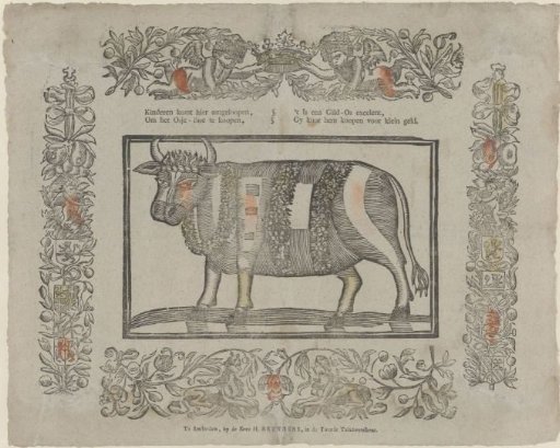 Children come now running / To buy the little ox / It is an excellent golden ox / You can buy it for small money