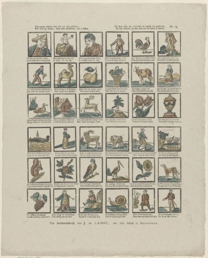 A useful variety here your eye may view, / Here you see animals, but also men who resemble you. / You may here with pleasure pass an hour, / And learn from what you see what is useful and good