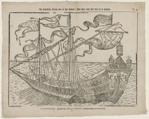The Turkish galley with all its slaves: See how they are tormented