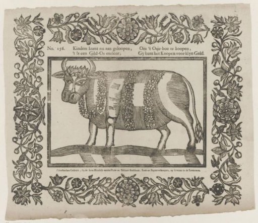 Children, come running now / To buy the ox-boe / It is an excellent gild-ox, / You can buy it for little money