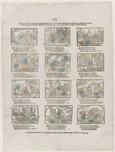 Here you see young scholars / Jesus' apostles standing busy [(...)]