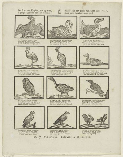 This race of birds, which you here / O youth! see printed on paper, / Is, as a proof of our diligence, / Dedicated to your love of learning